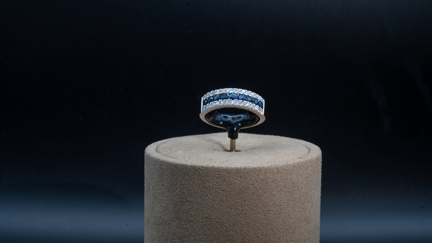 18k Ruby Diamond Band