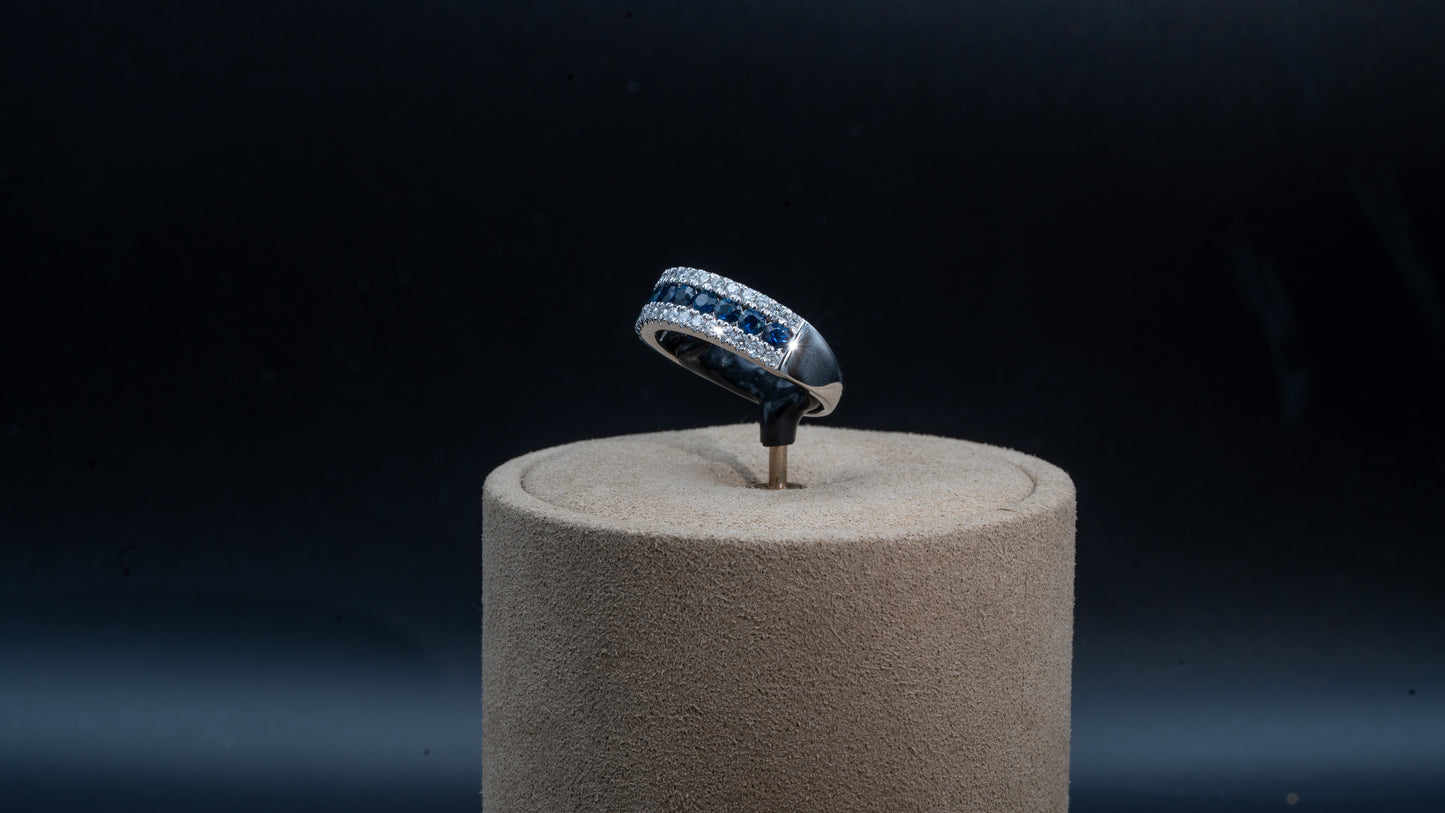 18k Ruby Diamond Band