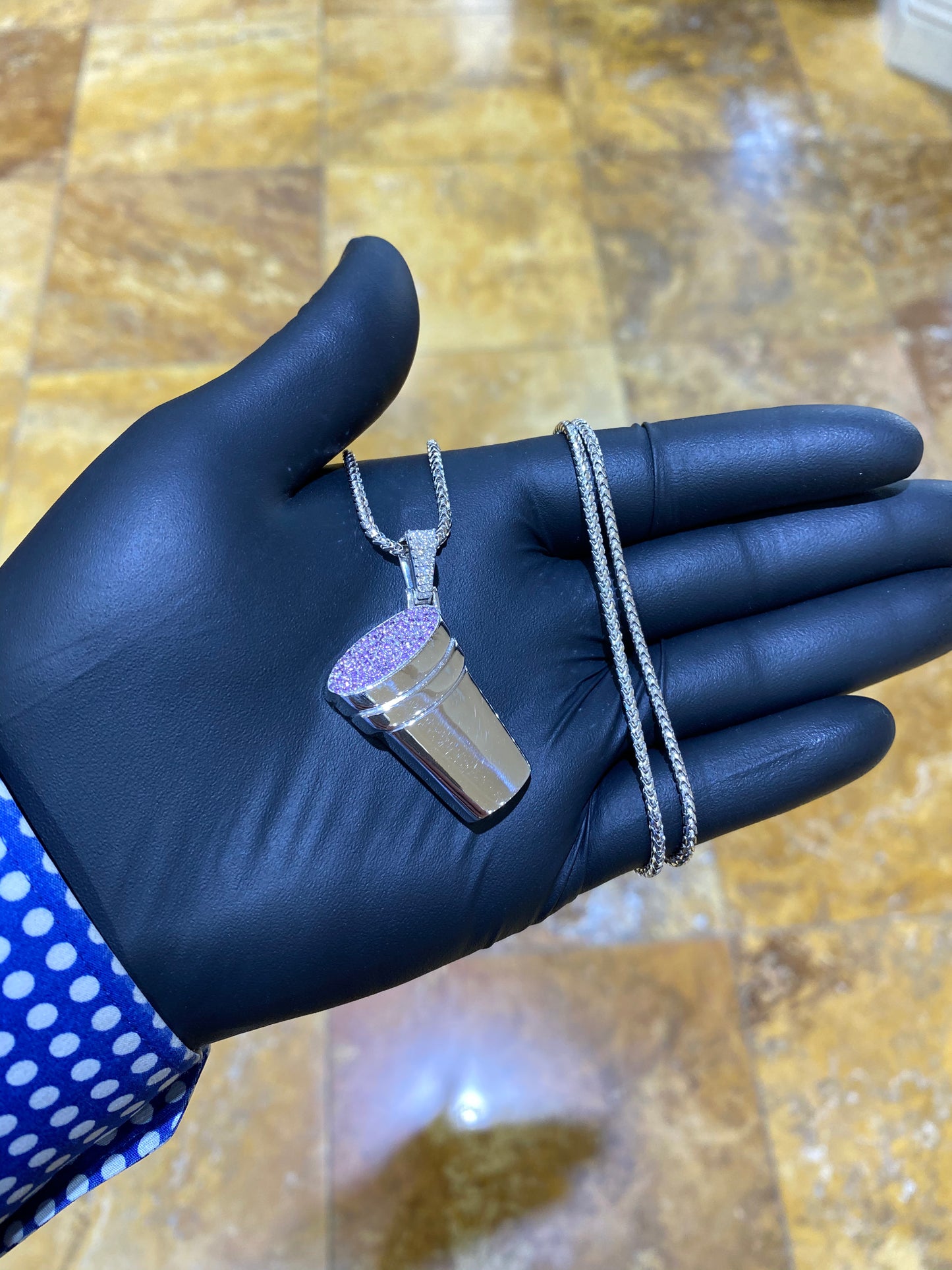 14k Double Cup Pendant