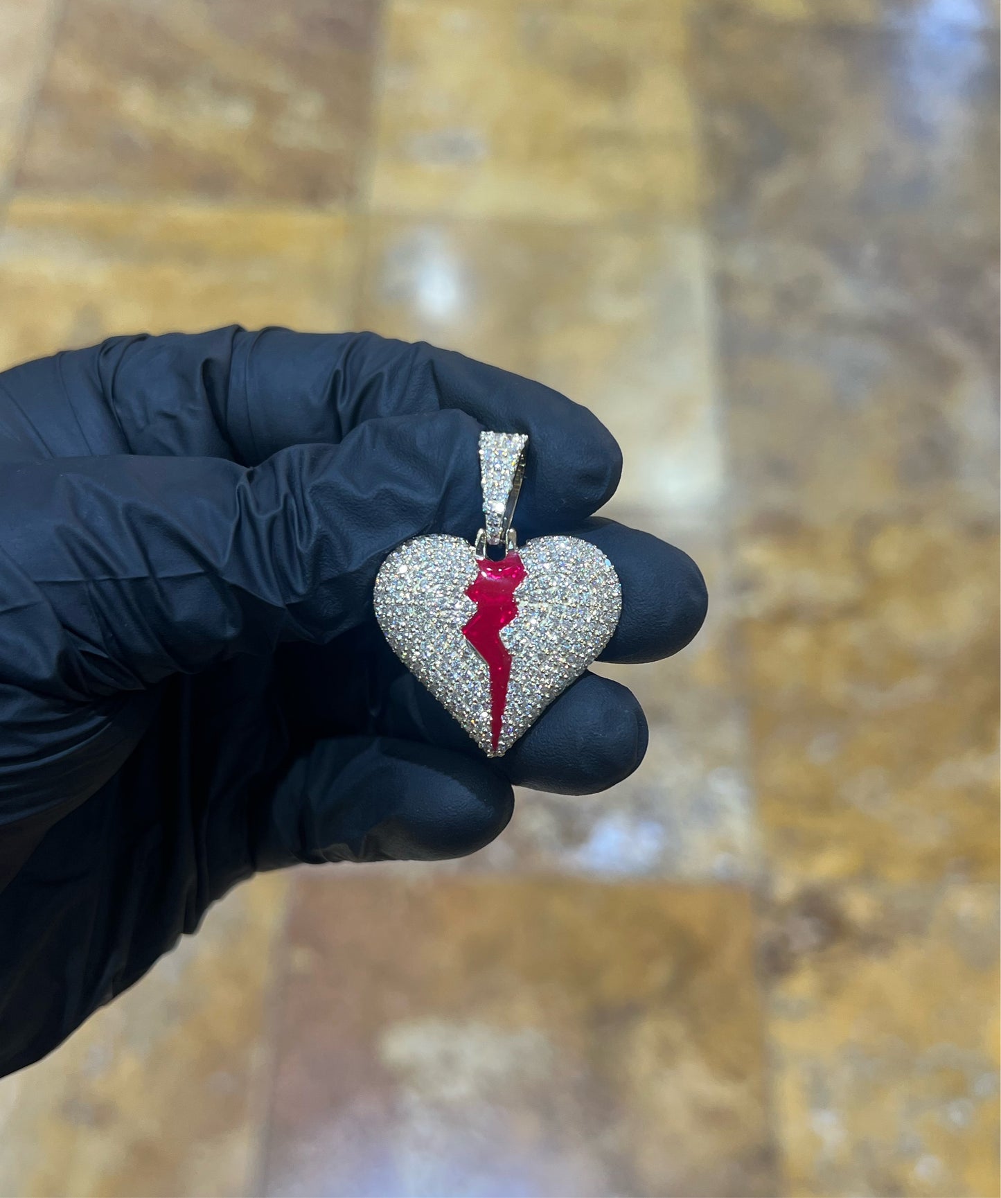 14k Heartbreaker Pendant