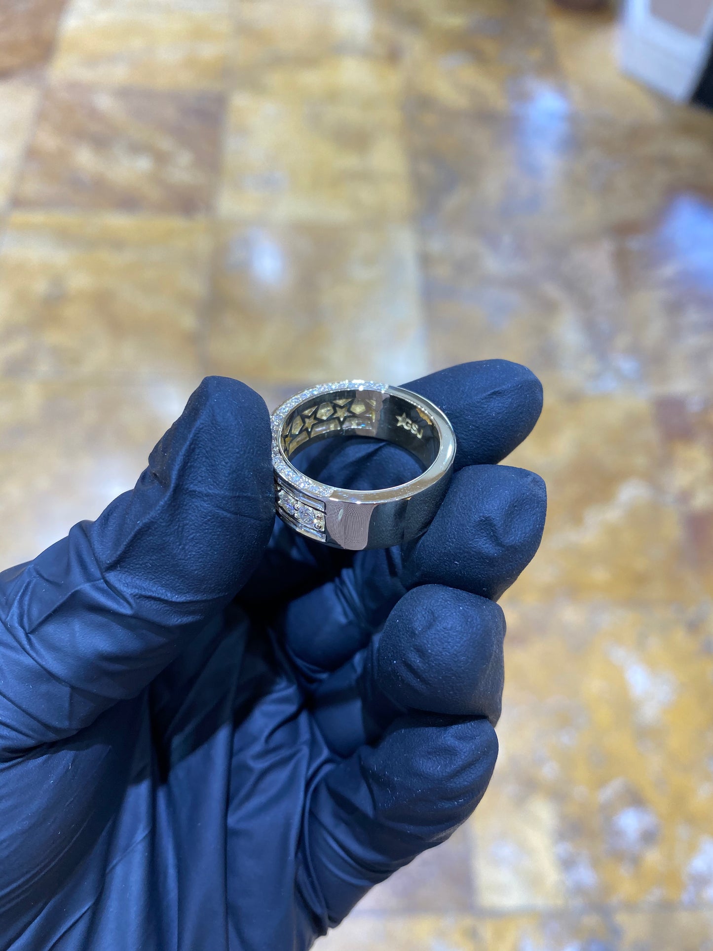 14k Baguette Diamond Band