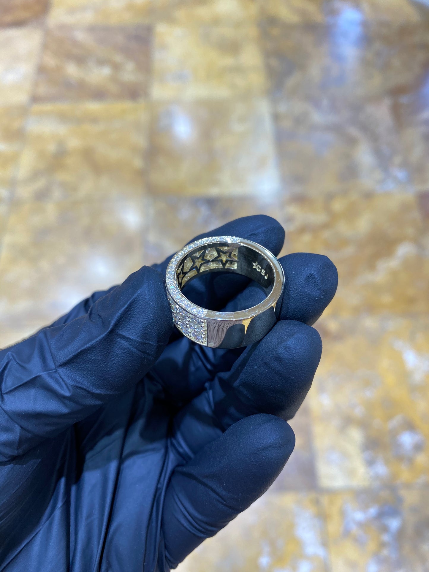 3 Row Diamond Band