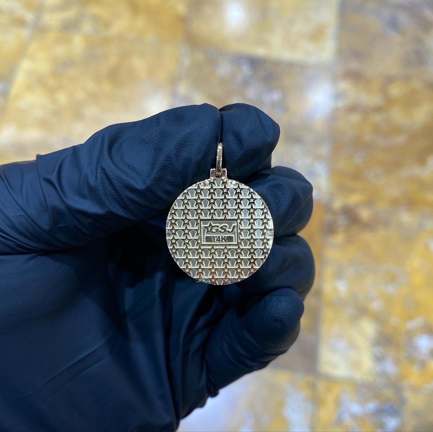 14k Diamond Bitcoin Pendant
