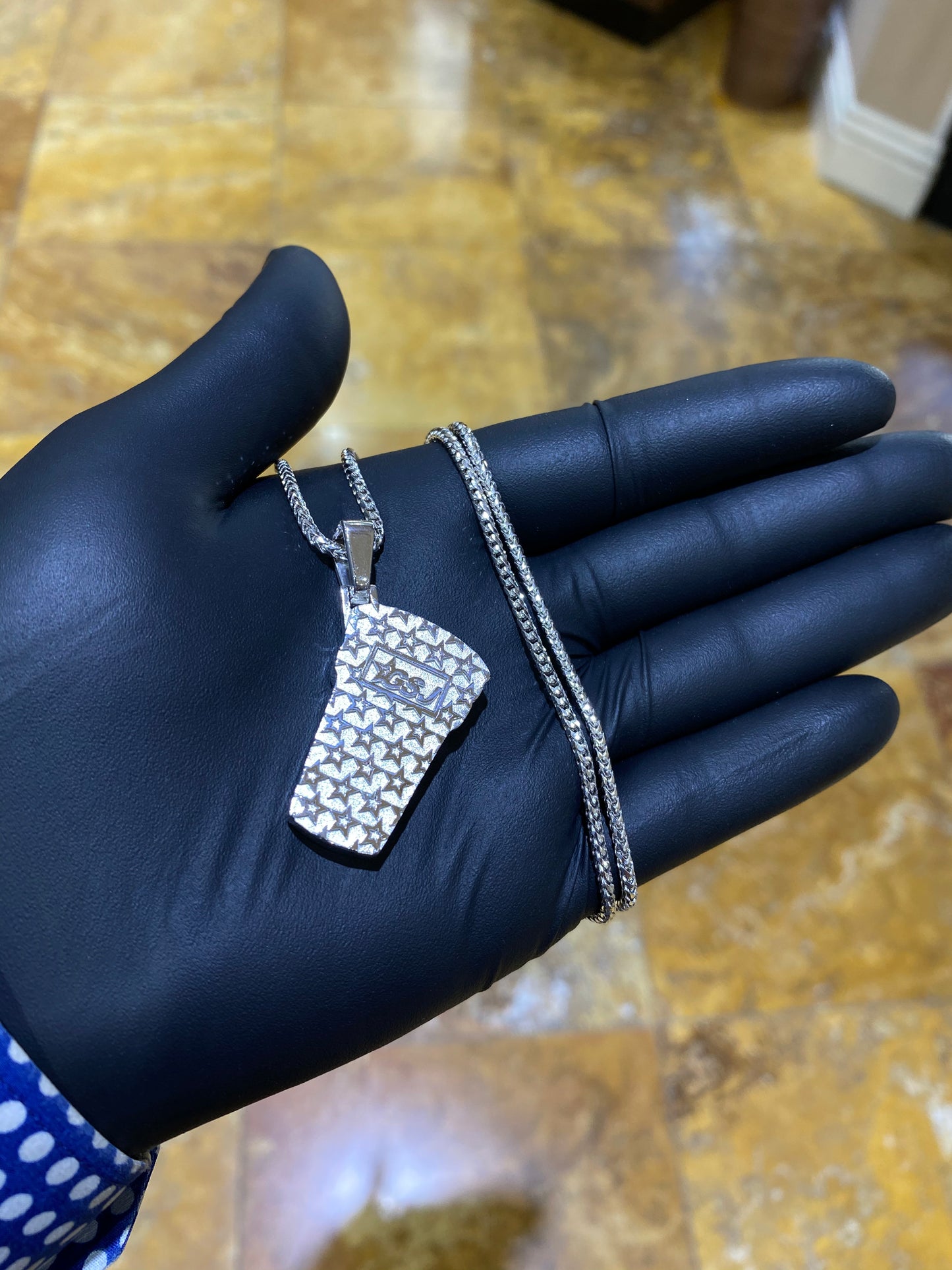 14k Double Cup Pendant