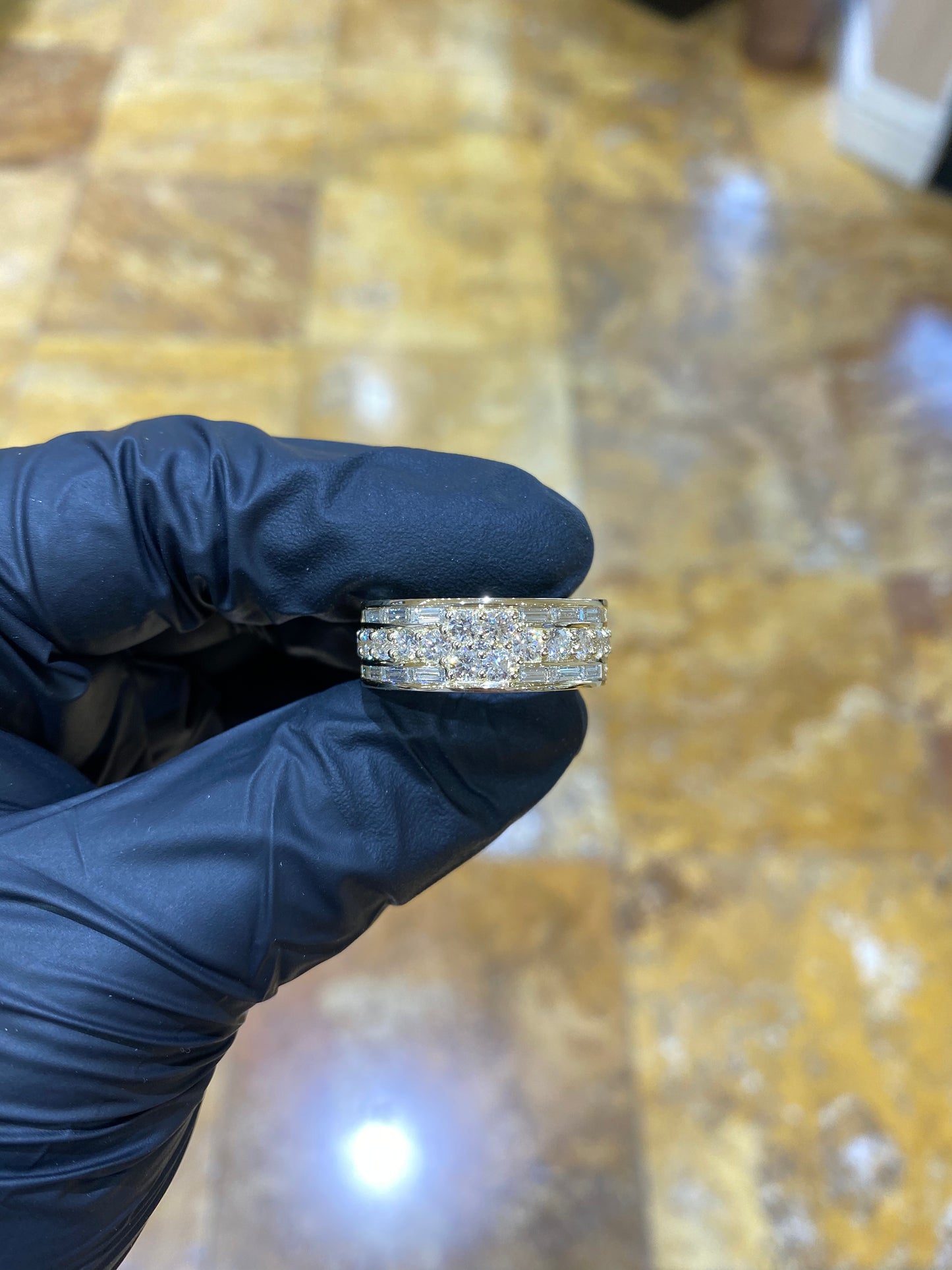 14k Baguette Diamond Band