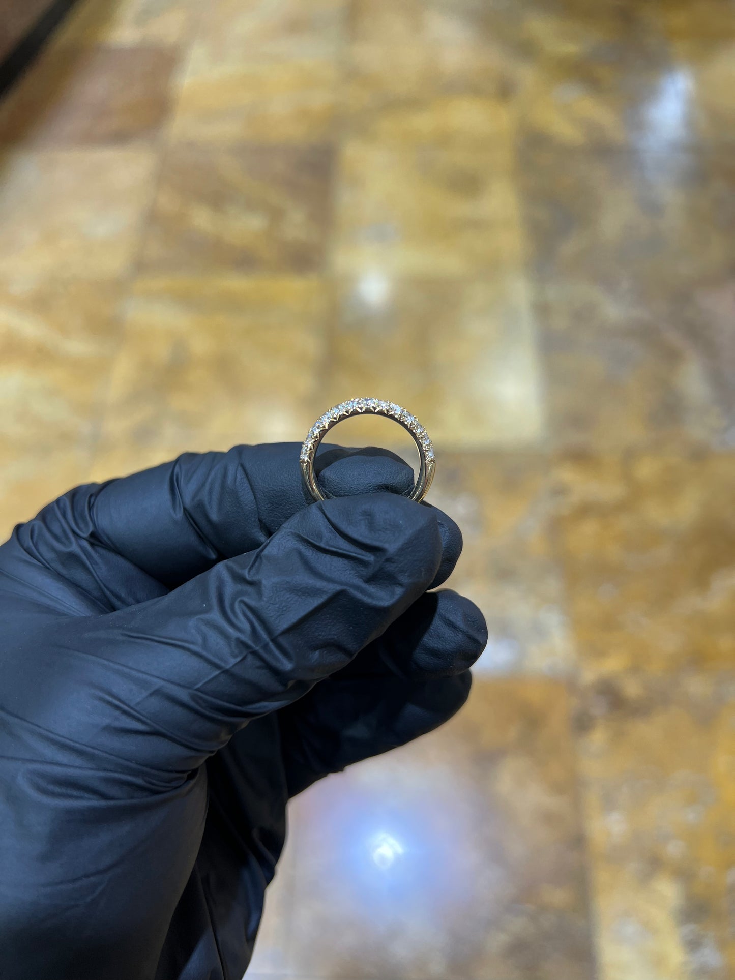 14k 2 Row French Cut Diamond Band