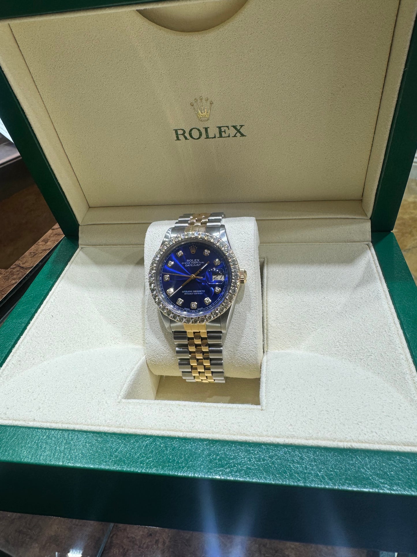 Rolex DateJust 36mm Diamond bezel