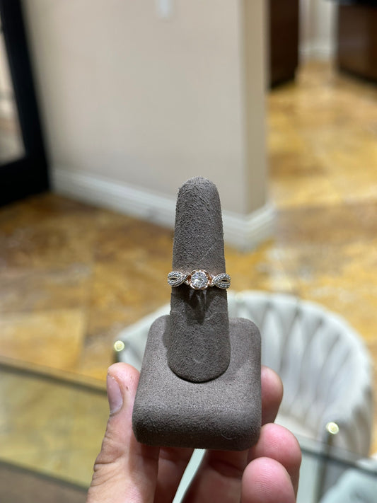 10k RG .25 engagement ring