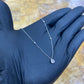 14k Diamond Pear Necklace