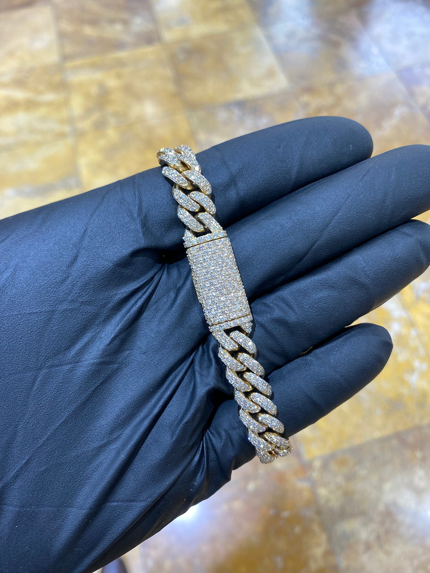 10mm diamond cuban link bracelet deals